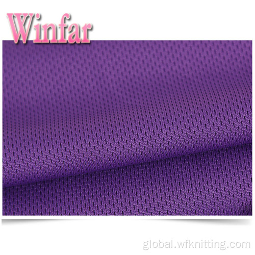 Breathable Mesh Knit Fabric Wicking Knit Polyester Mesh Bird Eye Knit Fabric Factory